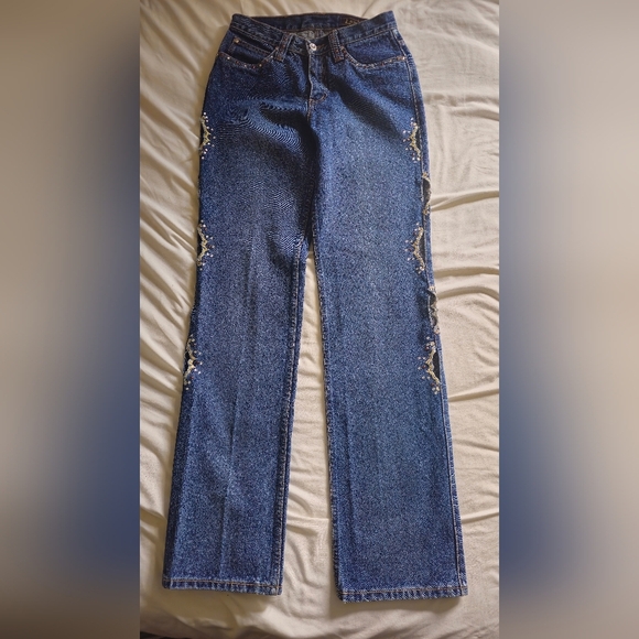 Lawman low rise cut out Blue Jeans - Picture 5 of 6